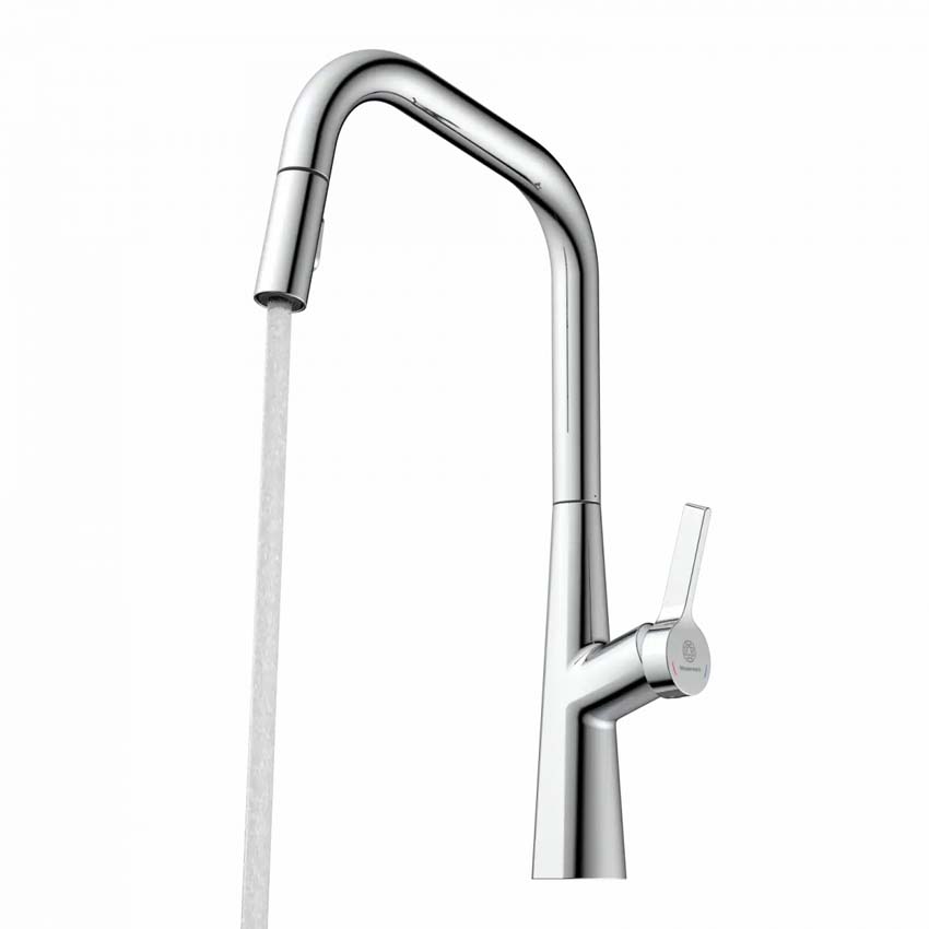 Robinet de cuisine Wasserwerk WK 9 Edge chrome avec bec extractible