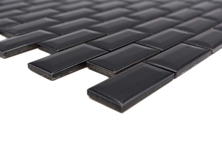 Mozaïek Metro Zwart glanzend 30x30cm