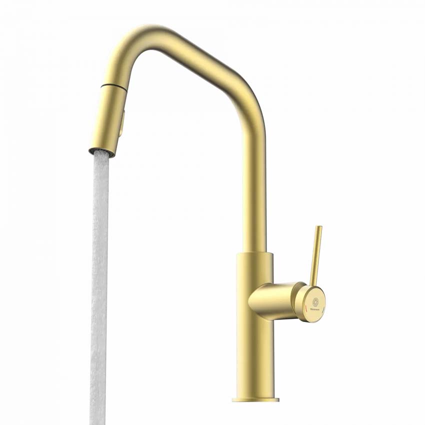 Robinet de cuisine Wasserwerk WK 13 Edge or mat avec bec extractible