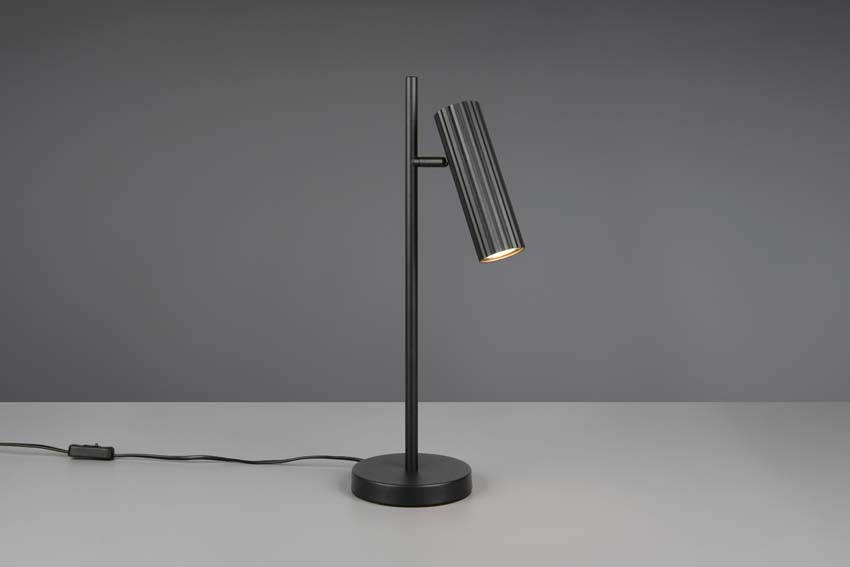 Lampe de table - Noir - H50cm - Dimmable - GU10 - 1x10W