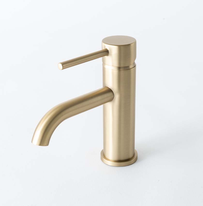 Wastafelkraan Miley slim brushed gold