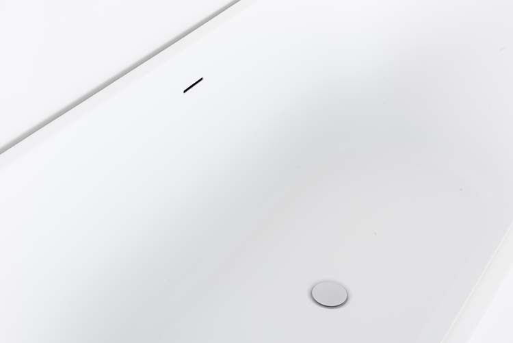 Baignoire d'angle Chris mat blanc nervurée droite 170x80cm