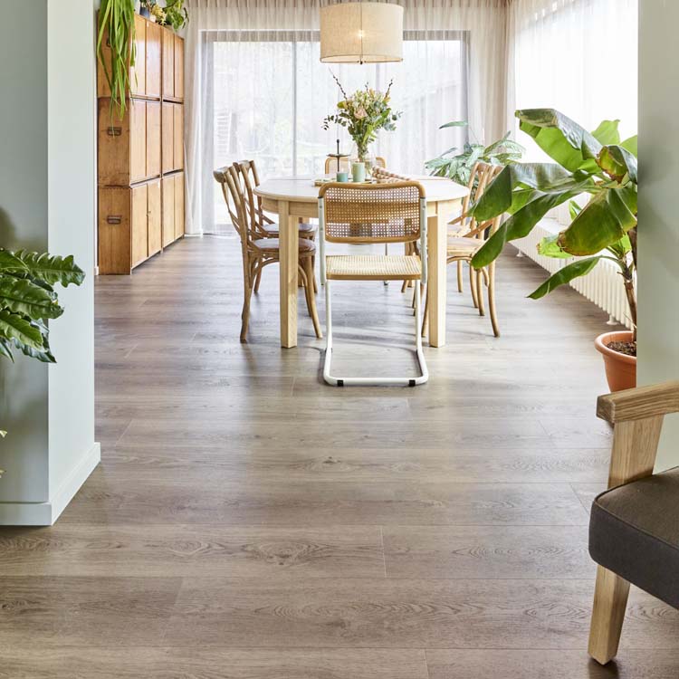 Vinyl vloer Floorify Cohiba plank 4,5mm donkerbruin 152,4x22,5cm