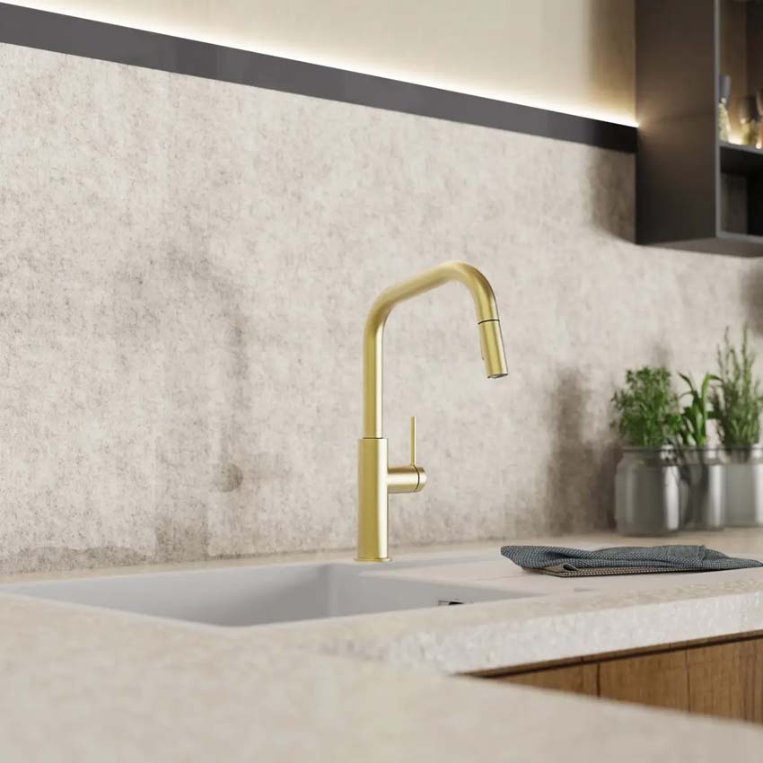 Robinet de cuisine Wasserwerk WK 13 Edge or mat avec bec extractible