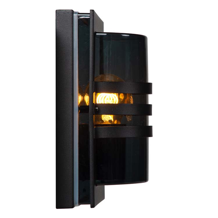 Lucide PRIVAS - Applique murale Extérieur - H24 cm - E27 - IP44 - Noir