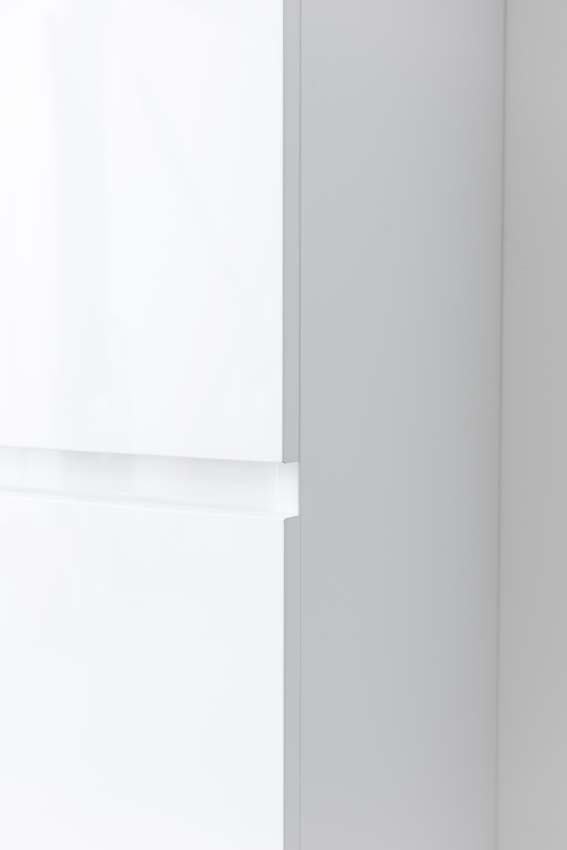 Armoire colonne Tibo/Tony blanc brillant suspendue 170x40x35cm