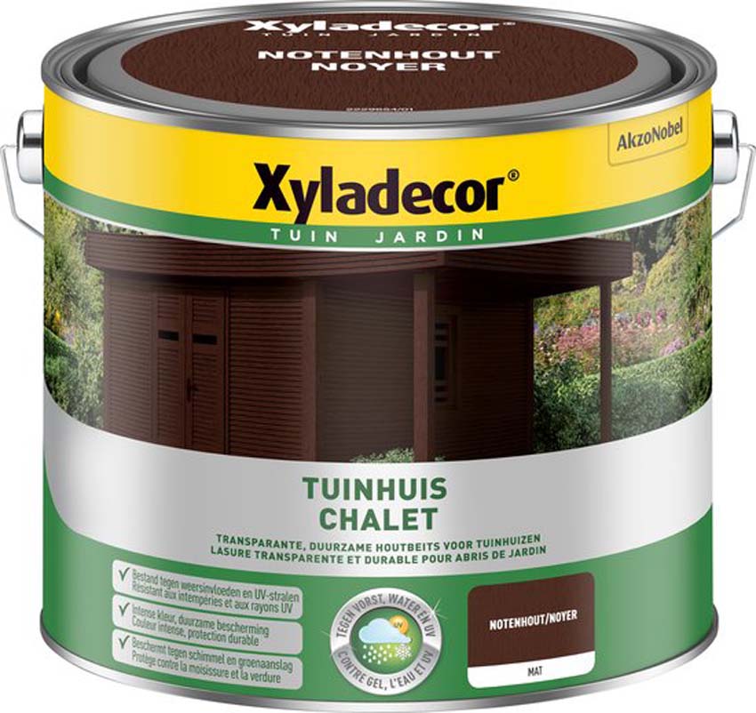 Houtbeits tuinhout Xyladecor notenhout 2,5L