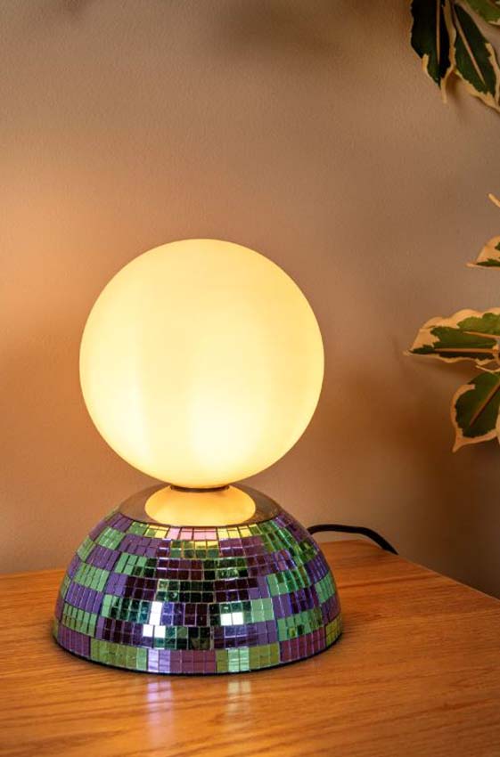 Lucide Essential Glitzer - Lampe de table - Ø14cm - 1xG9 - Bleu