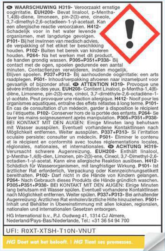 HG contre le lave-vaiselle malodorant