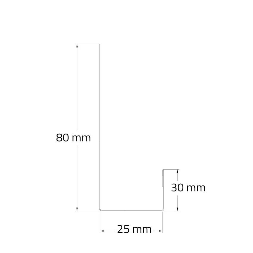 U-profiel voor Line up outdoor metaal grafietgrijs
