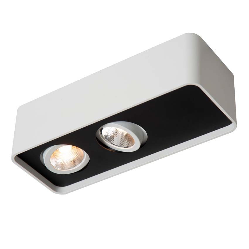 Lucide Premium Angular - Spot plafond - 2xLED Dim. - Blanc Lucide Premium Angular - Spot plafond - 2xLED Dim. - Blanc