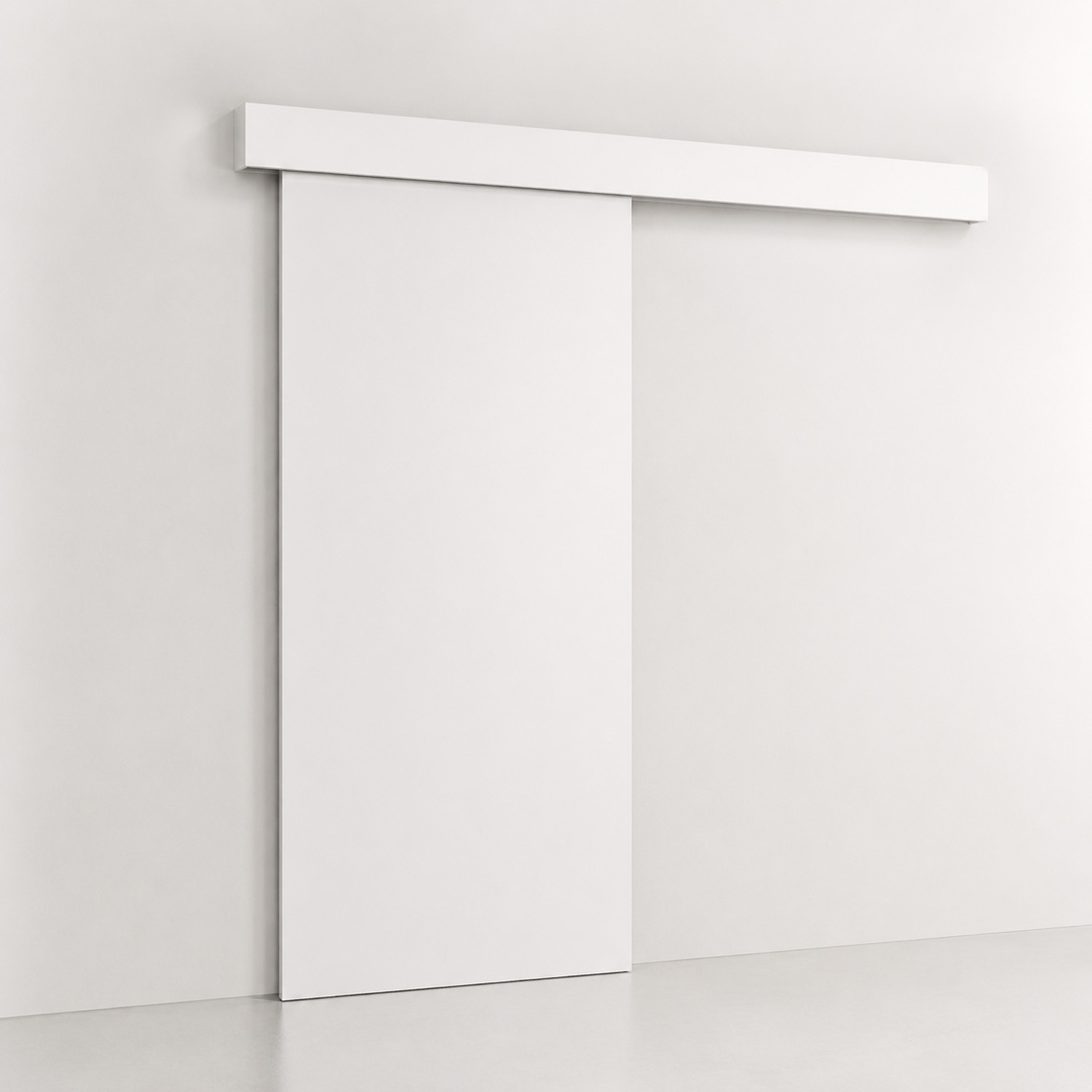 Complete enkele schuifdeur Palladium wit 93x211,5cm tubespaan + rail met witte afdekplaat