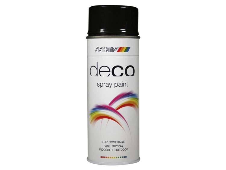 Motip Deco lakspray hoogglans 0,4l diep zwart