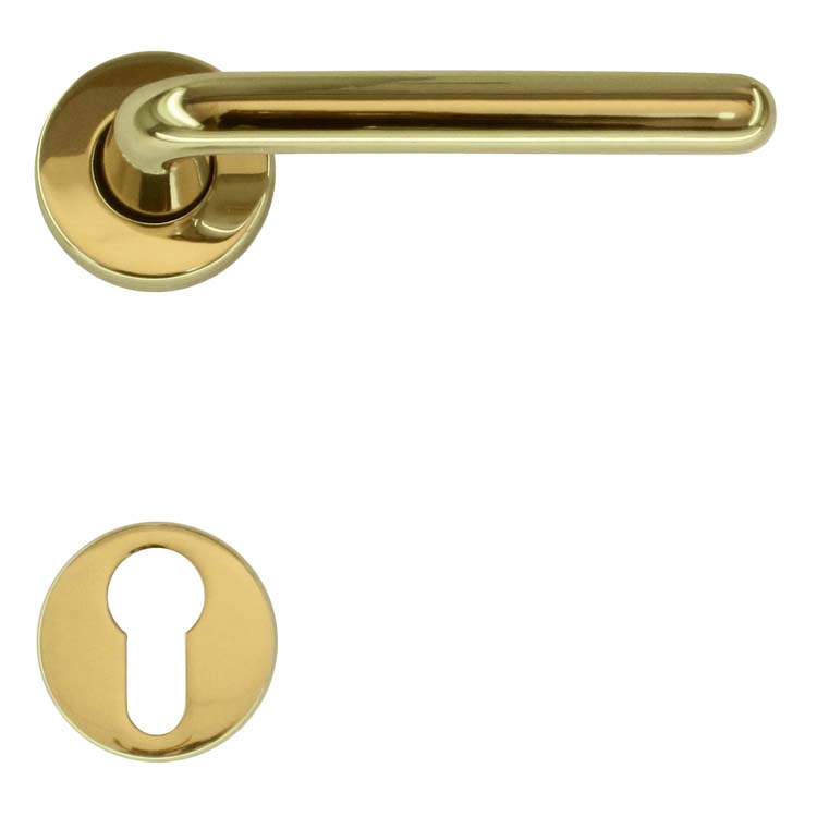 Poignée de porte pro firenze cuivre rosace cylindre