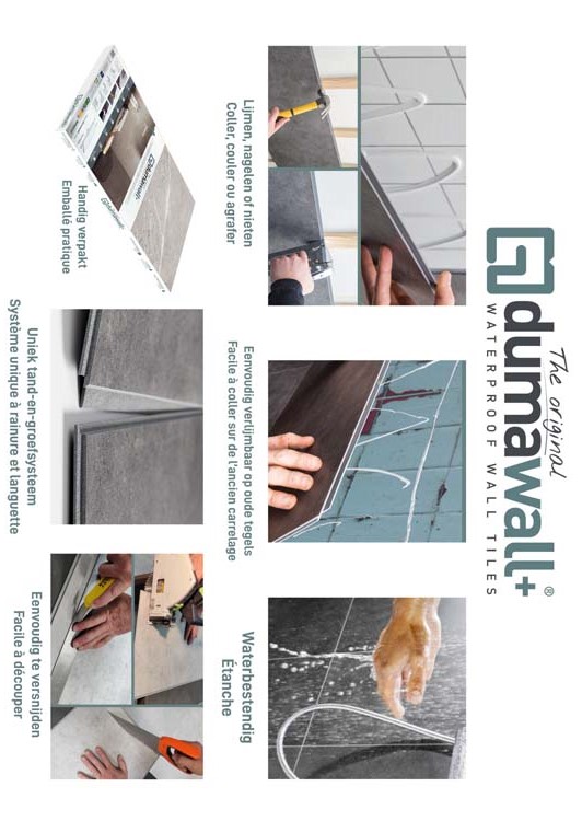Dumawall+ wandpaneel PVC 375x650mm - Calacatta