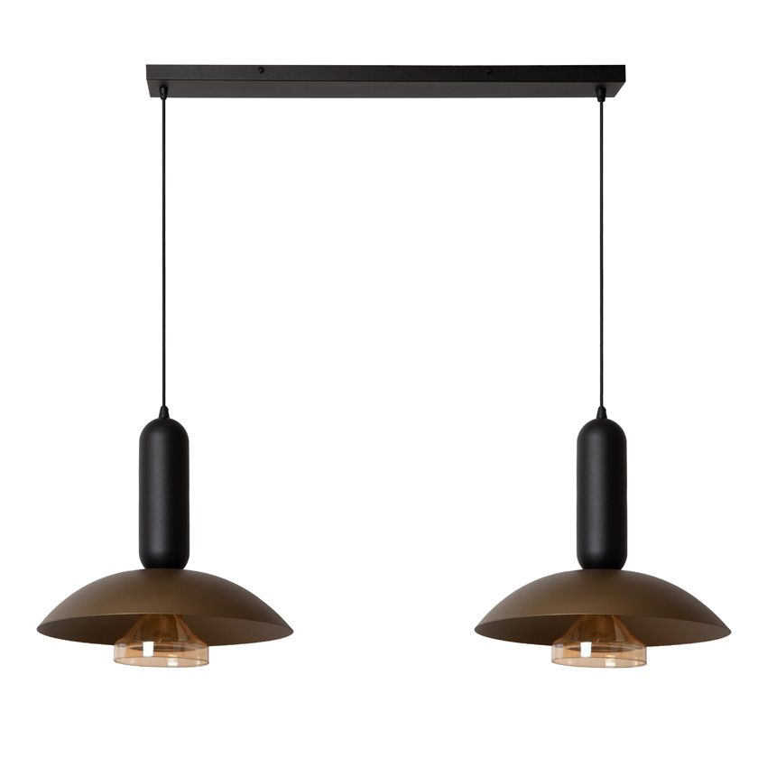 Lucide Essential Grantham - Suspension - 2xE27 - Café