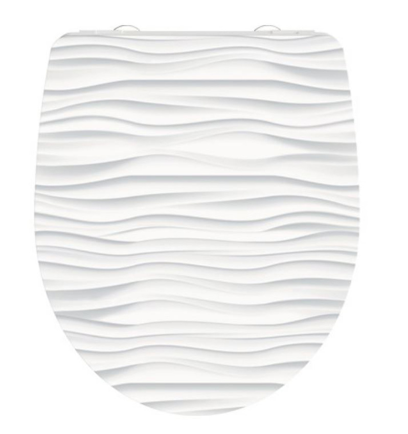 Siège de WC softclose plissé blanc