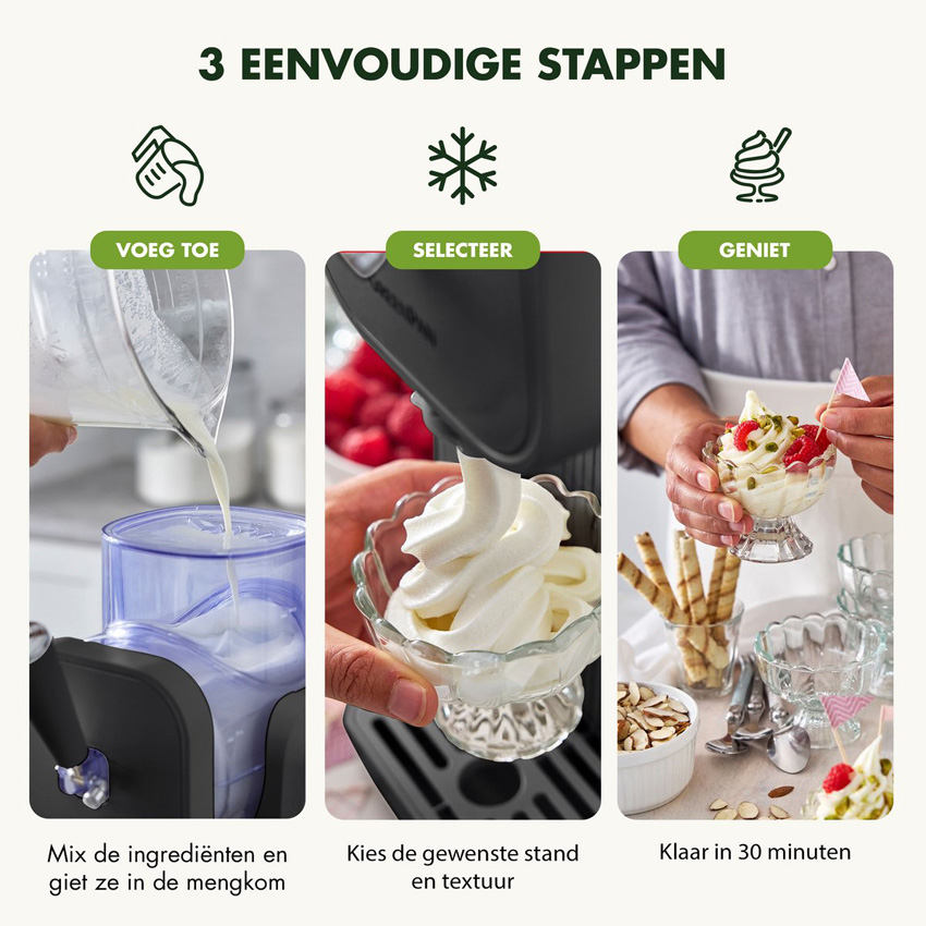 Machine à glace GreenPan Frost auto-réfrigérante gris 1,8L