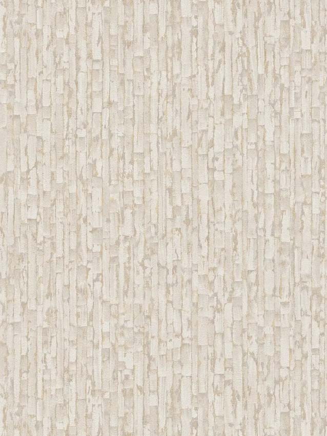 Vinyle sur papier peint intissé écorce beige/or 0,53x10,05m