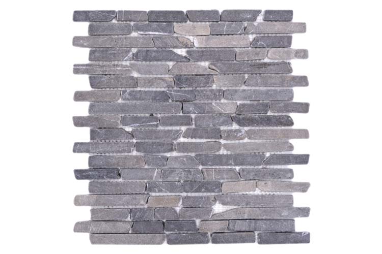 Mosaïque Brick gris pierre mat 30,5x30,5cm