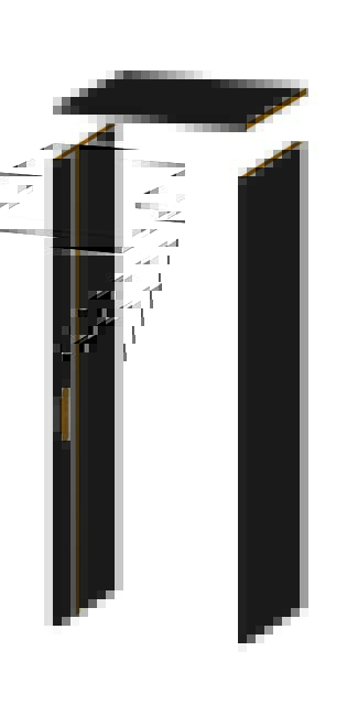 arcade 40cm sans chambranles invisible flat noir 201.5cm
