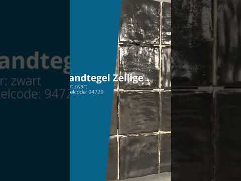 Wandtegel Zellige keramisch zwart 10x10x0.93cm