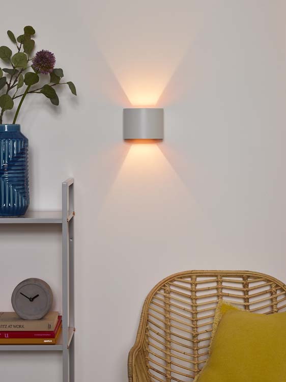 Lucide XIO - Applique murale - LED Dim. - 1x4W 2700K - Courbe - Blanc