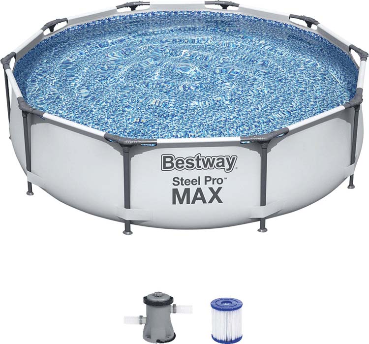 Piscine d'installation acier D366 cm H76 cm 9150 L