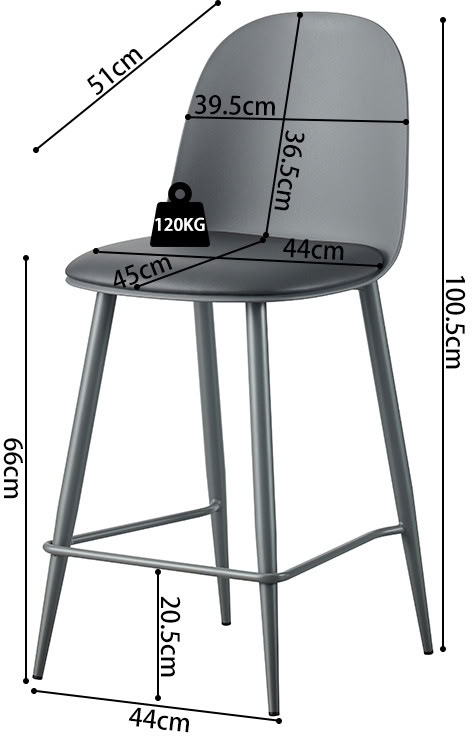 Barstoel Renilde grijs