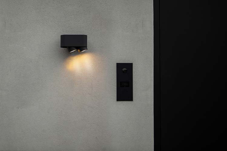 Buitenverlichting wandlamp donker grijs 2 x GU10 14W