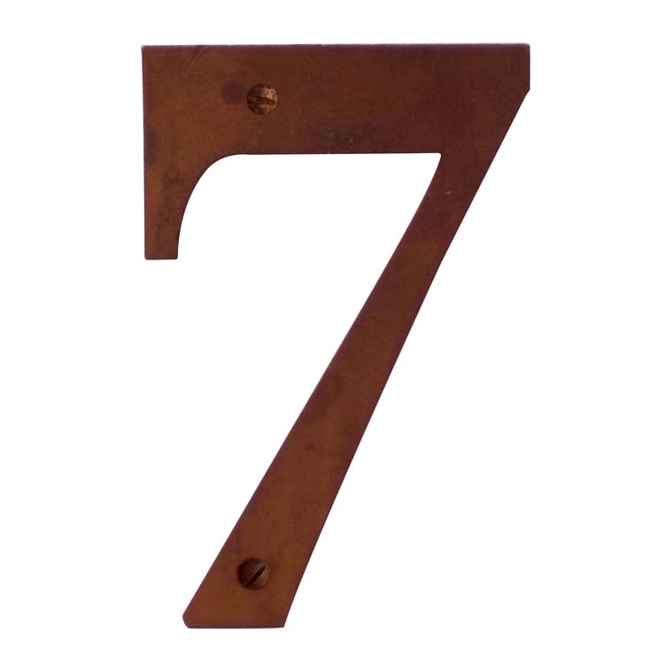 Numéro de maison 7 rouille