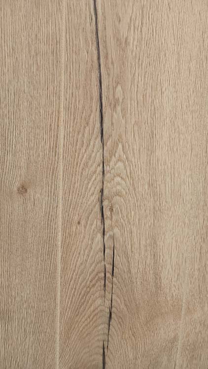 Porte coulissante simple complète Realwoord Oak 93x211,5cm + rail noir