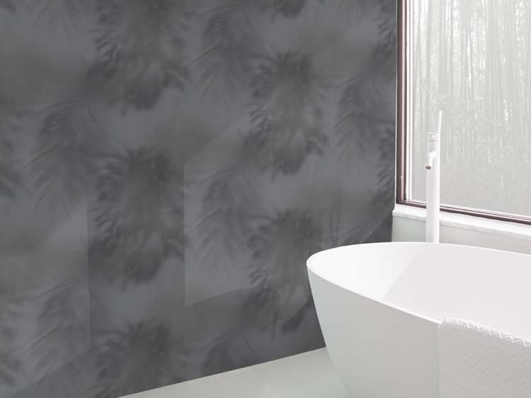 Vinyl op vliesbehang blad blauw 0,53x10,05m