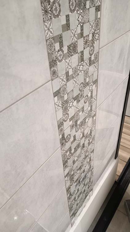 Carrelage mural Ediz décor gris 25x40cm