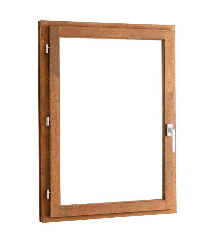 Fenêtre tournante à 1 vantail Trae bois Meranti 55mm naturel L750xH1000mm ouvrant à gauche