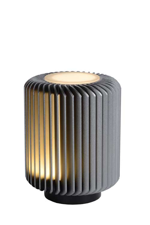 Lucide TURBIN - Tafellamp - LED - 1x5W 3000K - Grijs