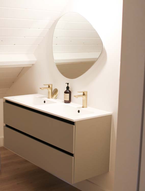Miroir Aaron grande goutte 76 x 68 cm