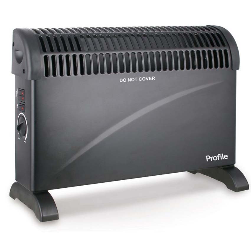 Radiateur à convection Lina 38,5x53x10,5cm noir 2000W
