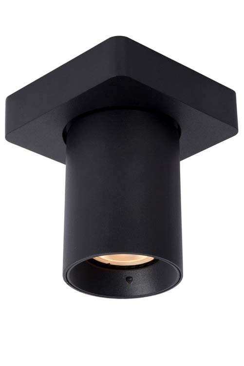 Lucide NIGEL - Spot plafond - GU10 - 1x5W 2200K/3000K - Noir