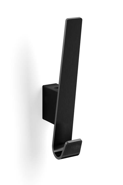 Zack portemanteau noir mat B2.5 cm H16.1 cm profondeur 5.6 cm