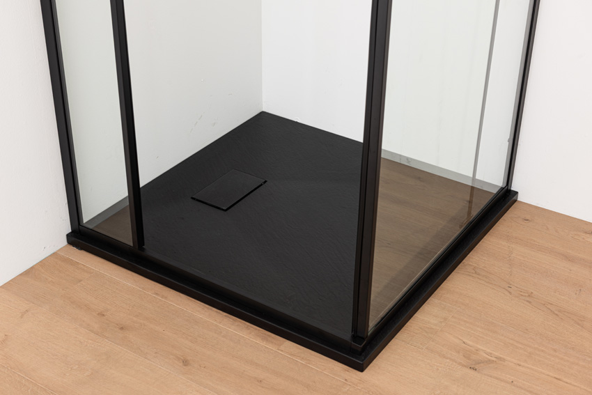 Douchehoek Ares mat zwart 90x90x190cm