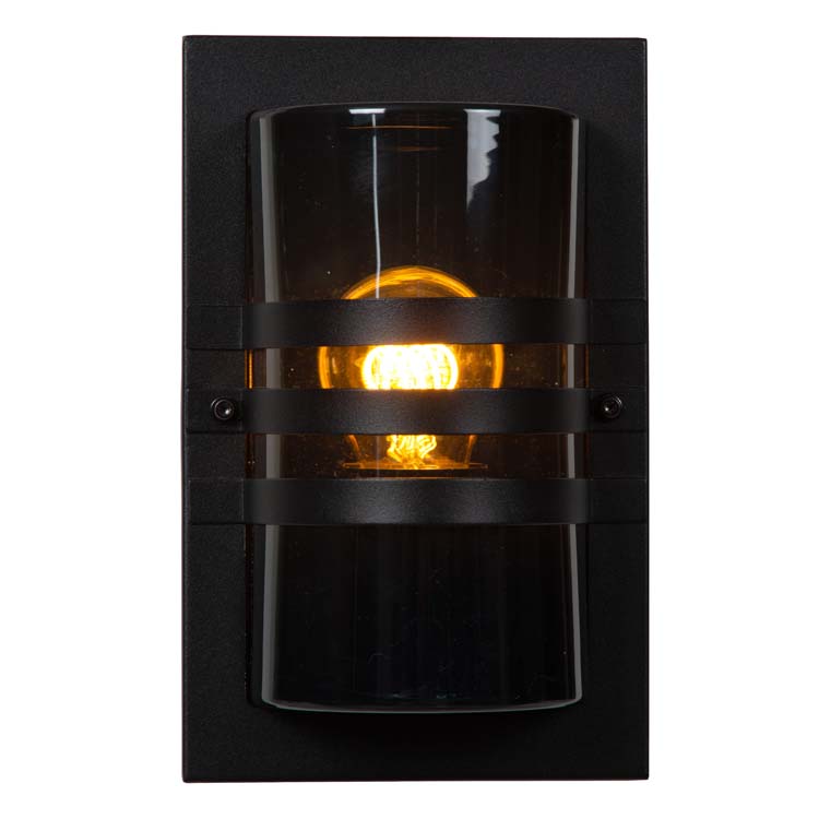 Lucide PRIVAS - Applique murale Extérieur - H24 cm - E27 - IP44 - Noir