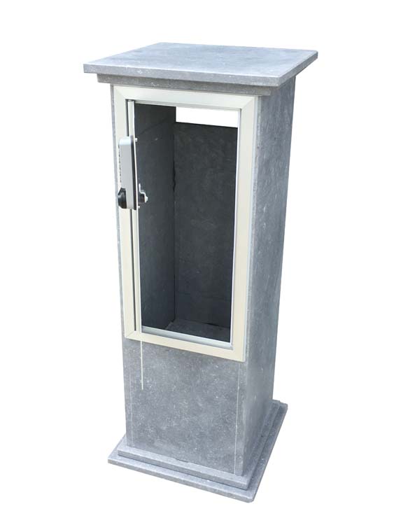 Boîte à colis Vielsalm pierre bleue Belge avec serrure digitale
