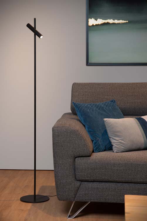 Lucide PHILON - Lampadaire - Ø 23 cm - LED Dim. - 4,5W 3000K - Noir