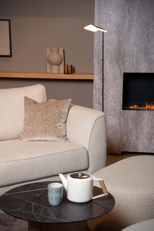 Staande lamp - zwart - H134cm - LED - 12W - 2700/4000K