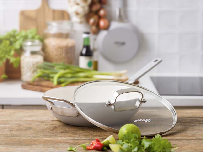 Poêle à pâtes avec couvercle Dagelijske kost Proline Ø28cm avec revêtement antiadhésif en céramique sans PFAS