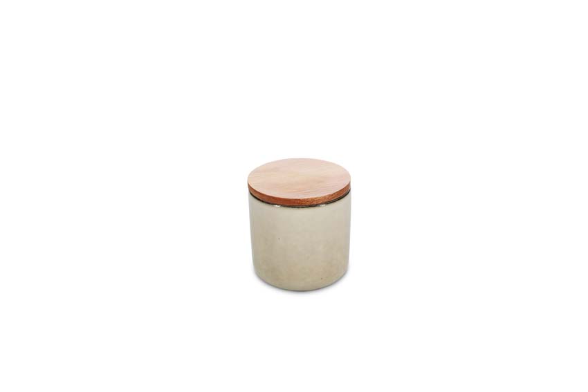 Voorraadpot Salt & Pepper Meridian aardewerk beige Ø12x2cm