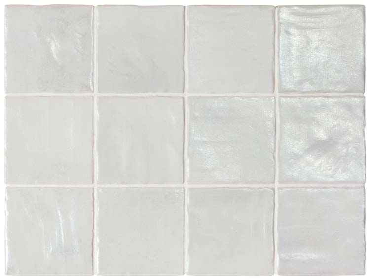 Zellige ceramique perle 10 x 10 x 0.95 cm