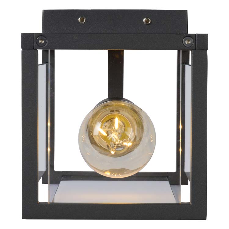 Lucide CLAIRE MINI - Wandlamp Buiten - E27 - IP54 - Antraciet
