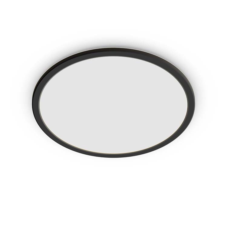 Plafonnier super mince 18W 27K noir 1500L IP44